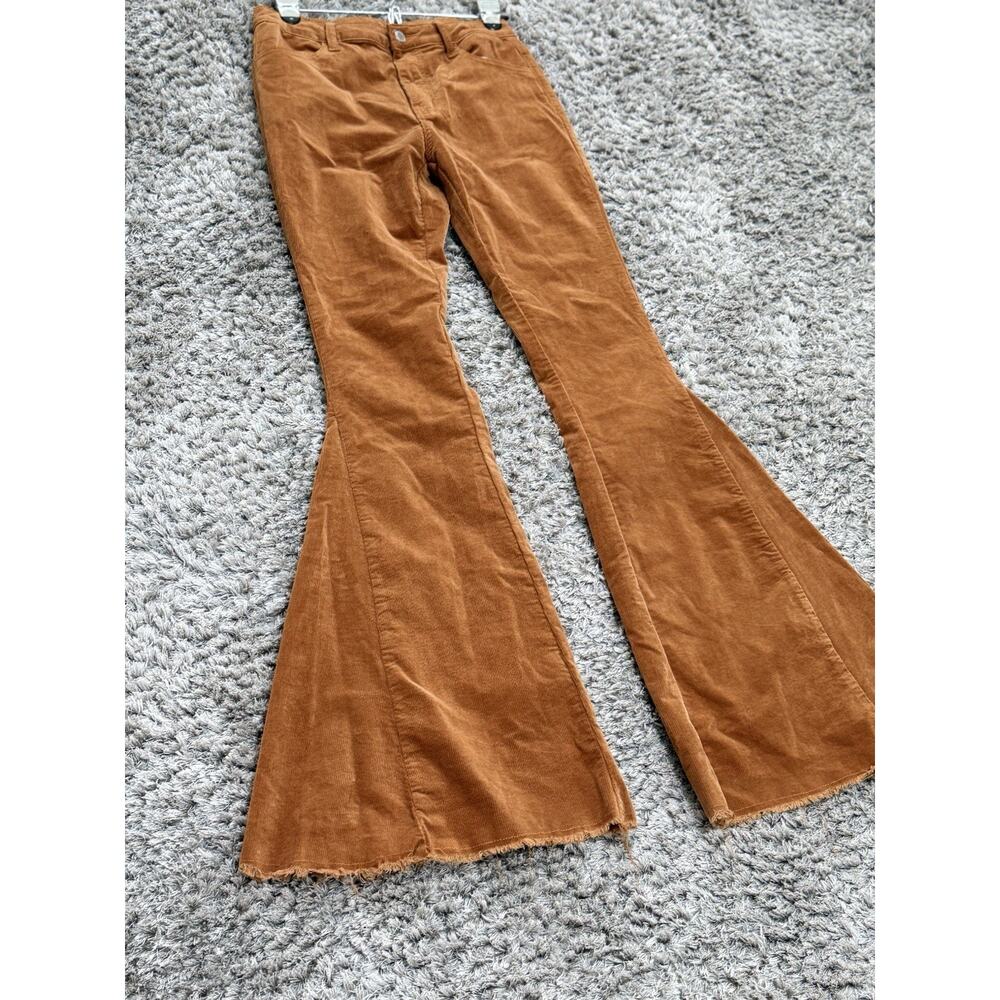 Corduroy Bootcut Flare Pants in Rust - Picture 3 of 16